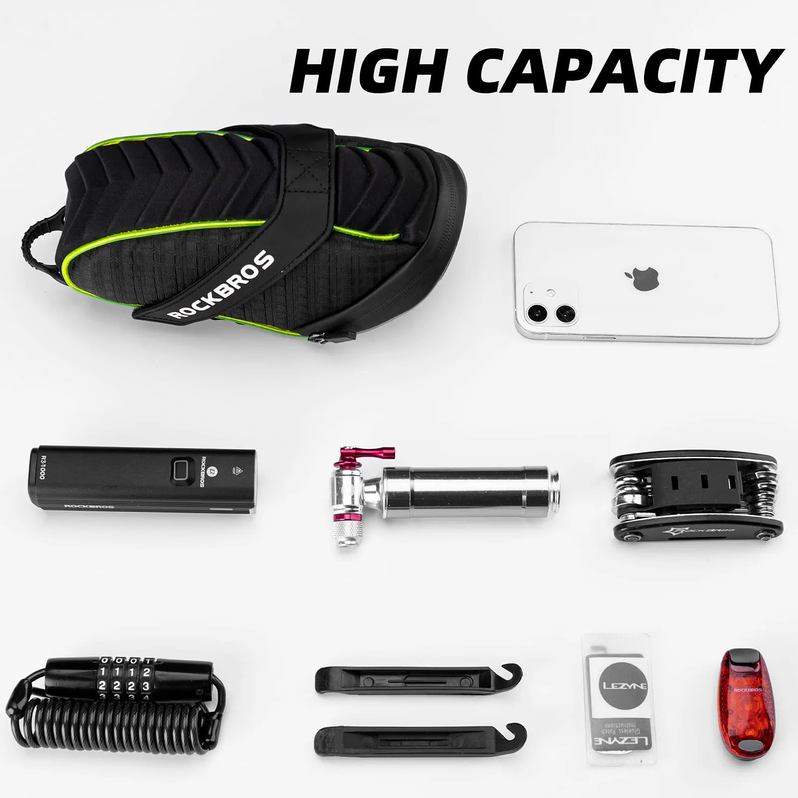 ROCKBROS Bicycle Saddle Bag Under Seat 3D Shell Cycling Seat Pack