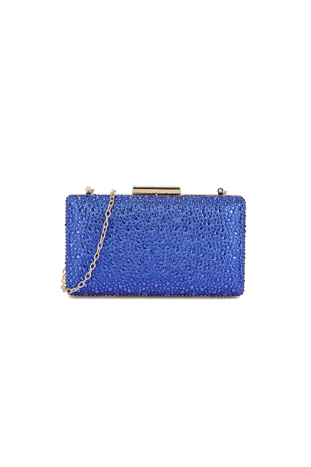 Royal Blue Glitter Evening Clutch Bag