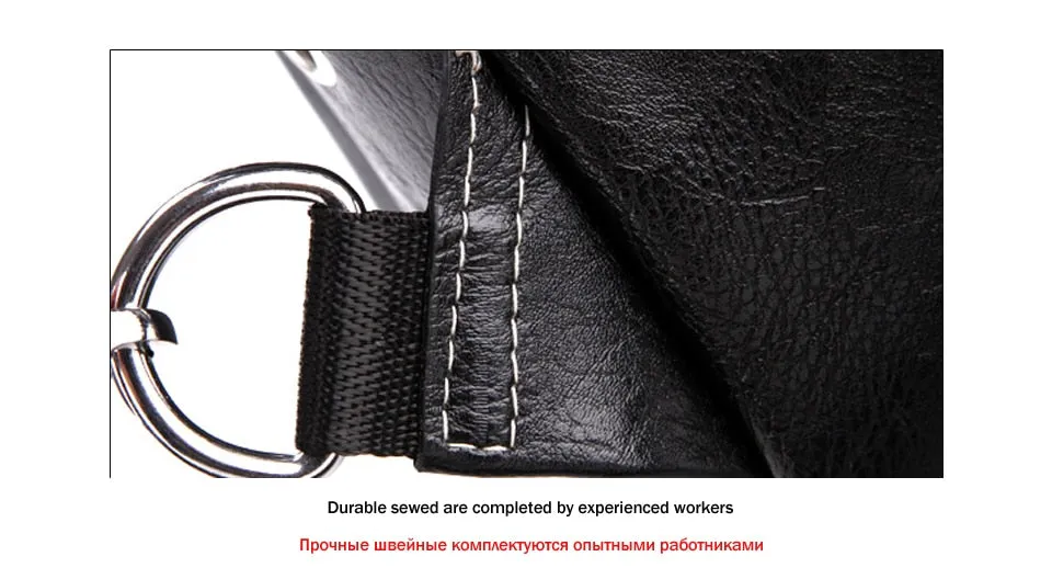 Sidiou Group Double Pocket USB Charging PU Leather Messenger Bag With Headphone Outlet Sling Bags
