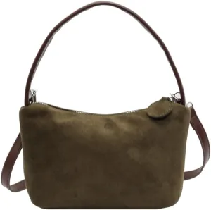 Slouchy Suede Cloud Crossbody Purse Women Crescent Satchels Shoulder Hobo Bags Trendy Travel Top-handle Mini Tote Handbag