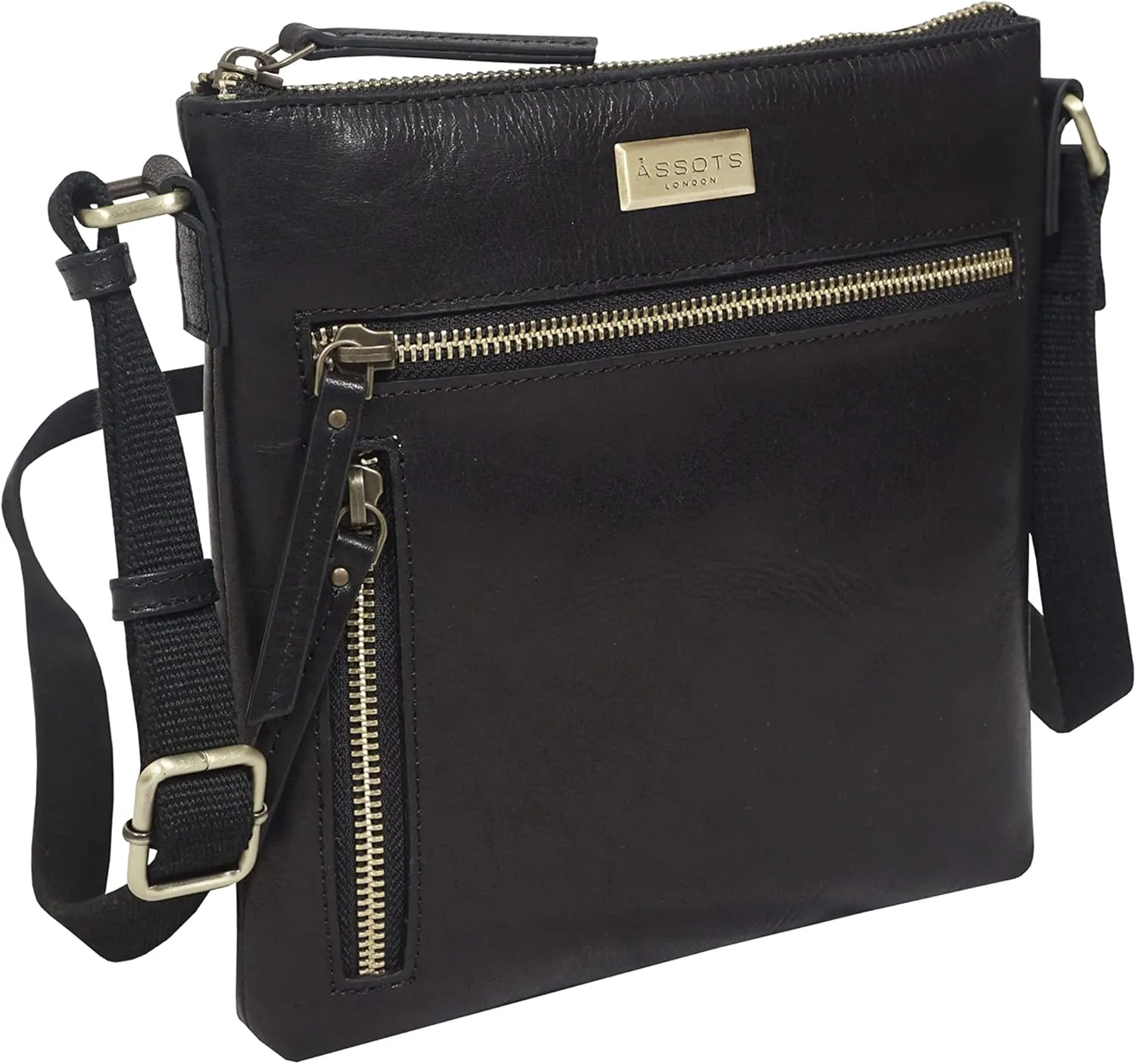 Small Crossbody Bags for Women - Real Leather Purse with Multiple Pockets, Premium Sling Phone Bag for Everyday use & Gifting (Black Polished VT)