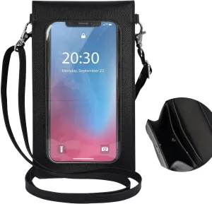 Small Phone Purse Crossbody Wallet, iPhone Crossbody Bag with Shoulder Strap,Waterproof Phone Wallet Case with Touch Screen Window up to 6.7 inch Smartphone