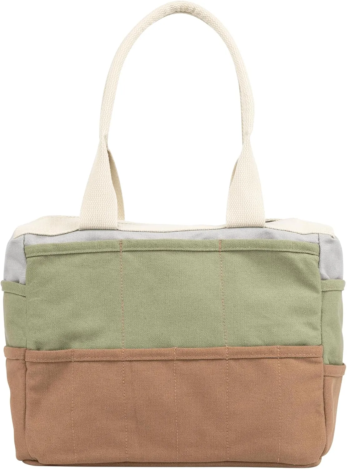 Soolla Studio Bag: Pottery Tool Bag & Art Supply Storage Organizer, Washable Craft Tote, Knitting Yarn, Crochet Projects, 30 Pockets, 25  Colors, Canvas, Artist Gift for Students & Adults (Good Earth)