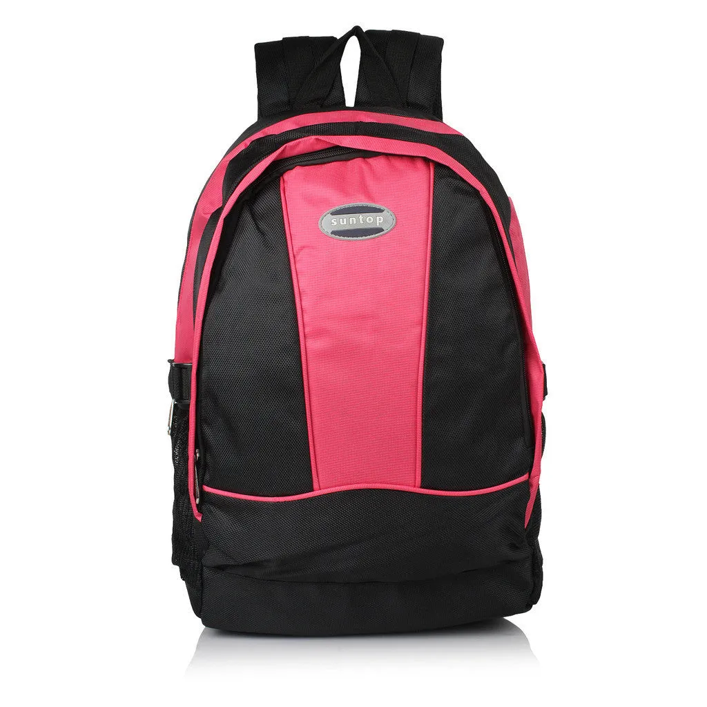 Suntop A17 22 L Backpack(Black and Pink)