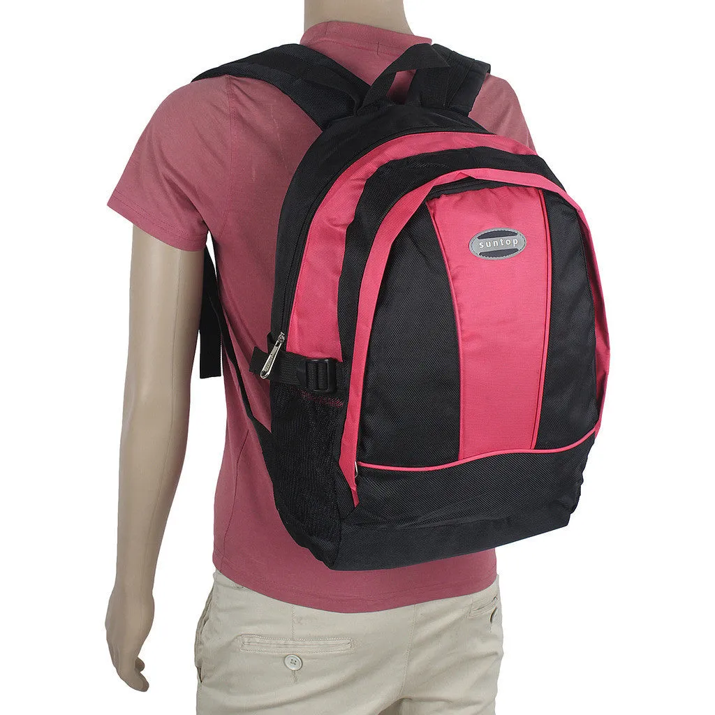 Suntop A17 22 L Backpack(Black and Pink)