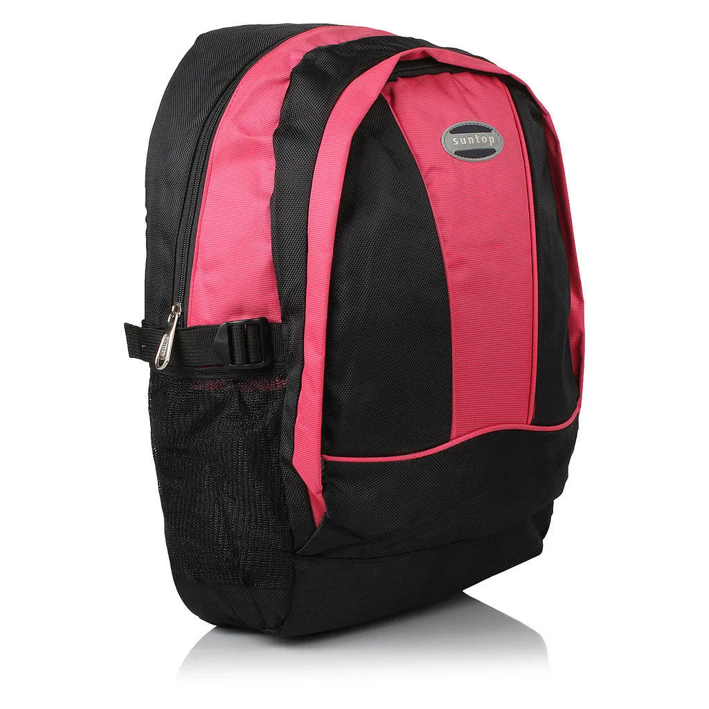 Suntop A17 22 L Backpack(Black and Pink)