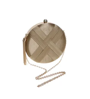 Tassel Metal Small Day Clutch