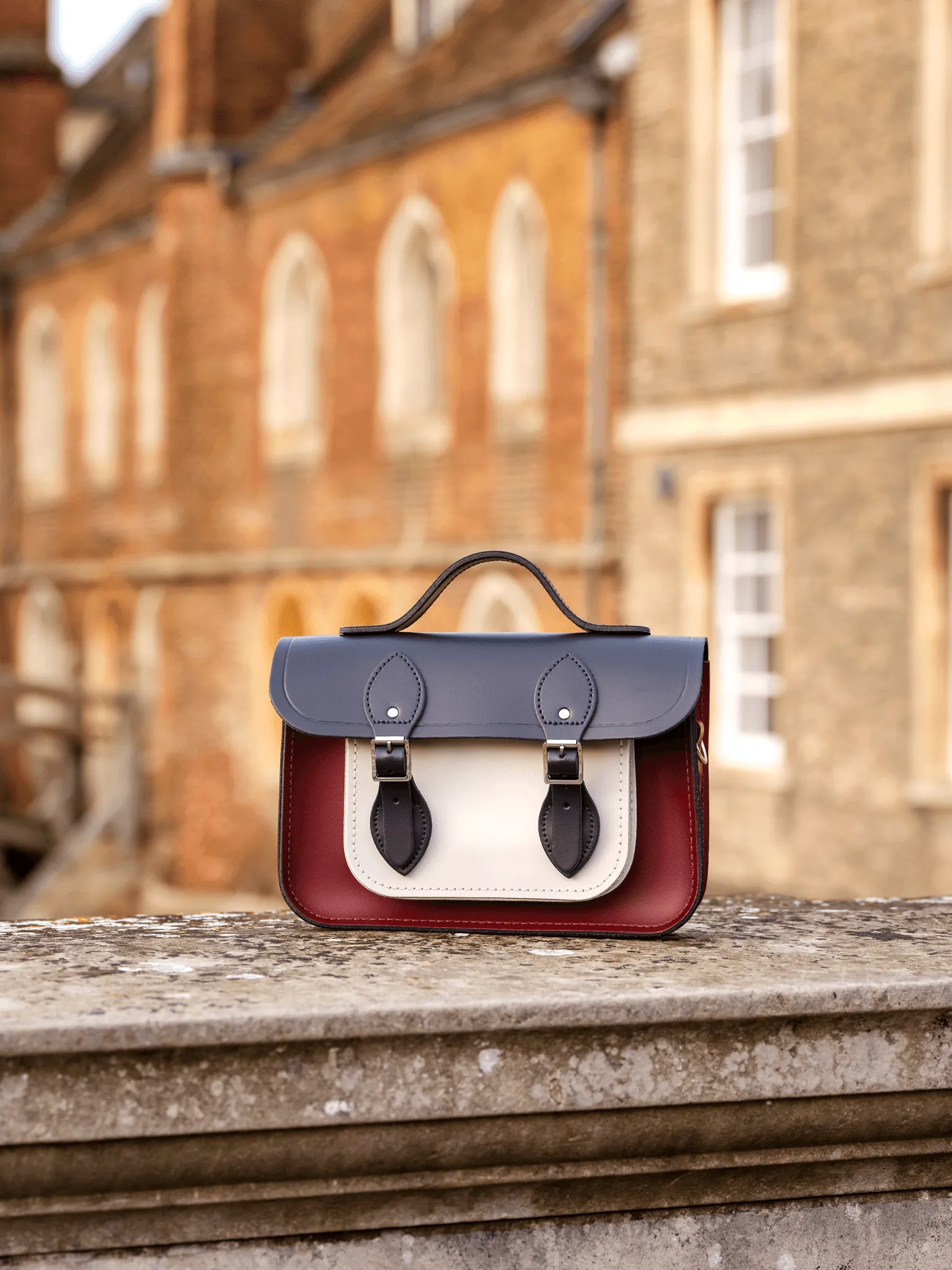 The 11 Inch Batchel -  Clay, Oxblood & Navy