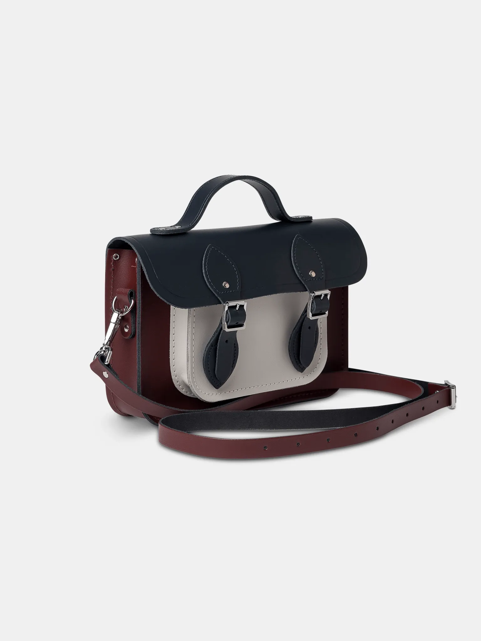 The 11 Inch Batchel -  Clay, Oxblood & Navy