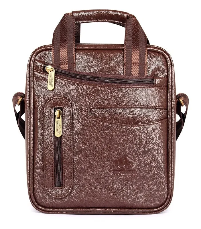 THE CLOWNFISH Enfield Leatherette Sling Bag - Durable, Stylish | 1 Unit Included | Coffee