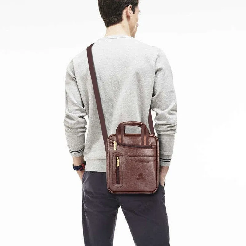 THE CLOWNFISH Enfield Leatherette Sling Bag - Durable, Stylish | 1 Unit Included | Coffee