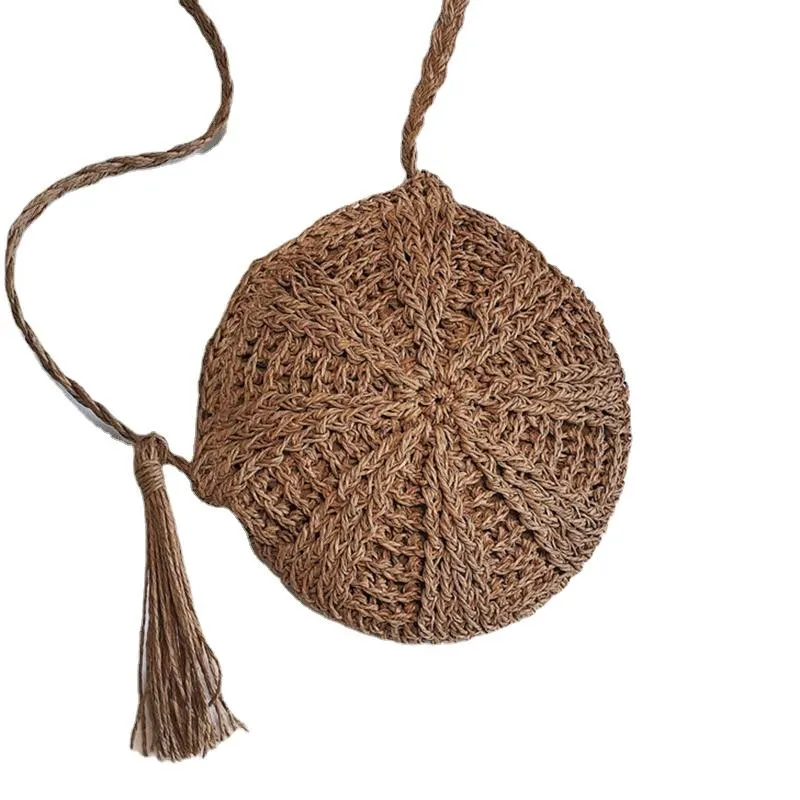 Versatile Ladies' Handmade Rattan Round Messenger Bags
