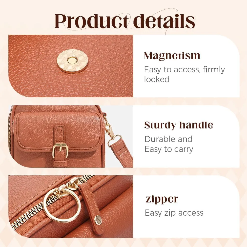 Vintage Large Capacity Messenger Bag, 2025 New Crossbody Leather Bag, Vintage Cross Body Shoulder Purse with Card Slots