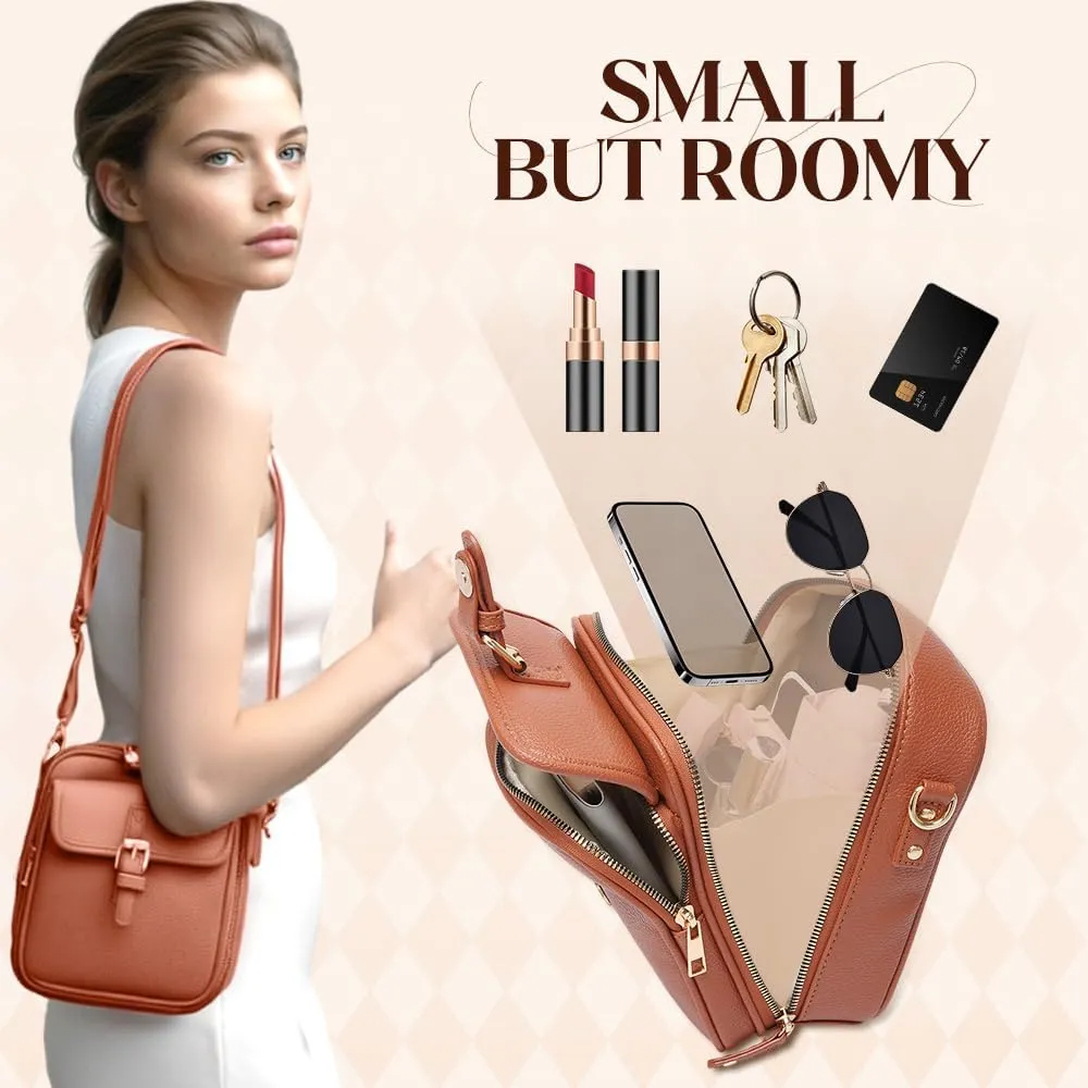 Vintage Large Capacity Messenger Bag, 2025 New Crossbody Leather Bag, Vintage Cross Body Shoulder Purse with Card Slots
