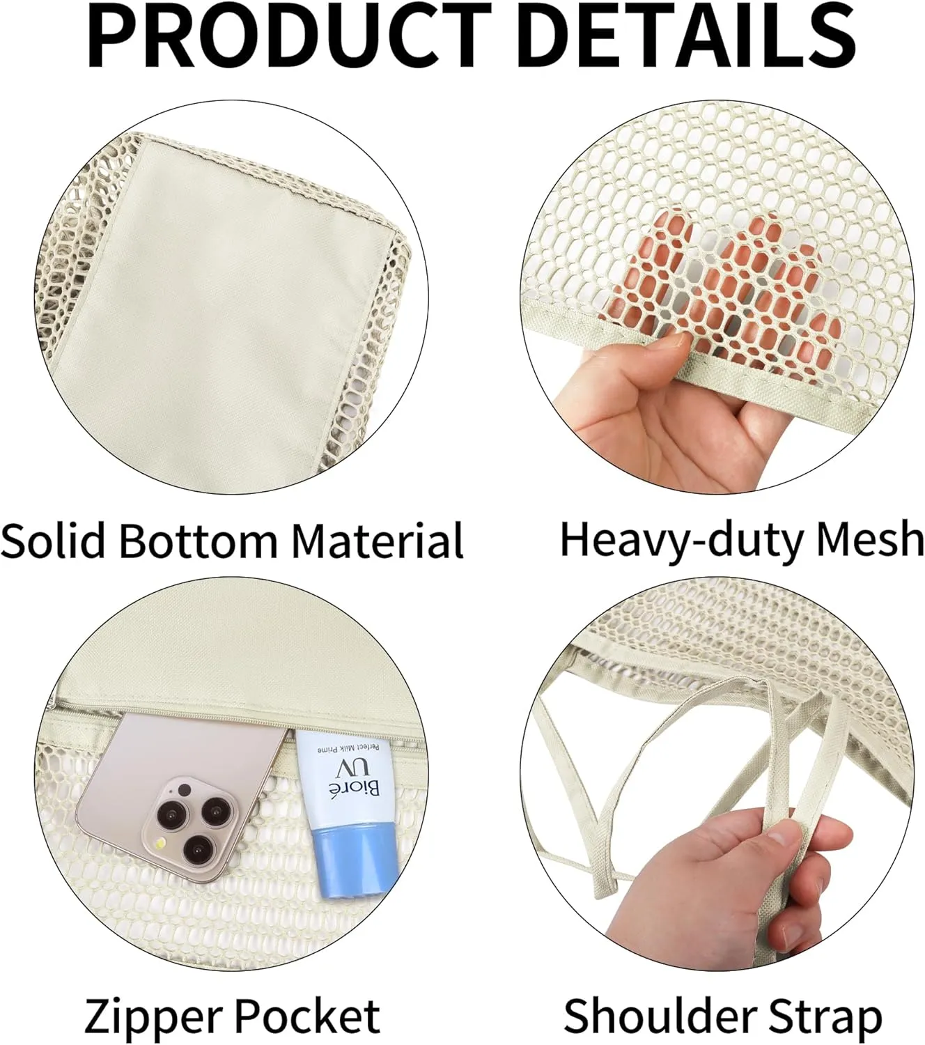 VOROLO Mesh Tote Beach Bag,Women Fairycore Hobo Bag,Shoulder Bag,Soft Summer Casual Crochet Bags