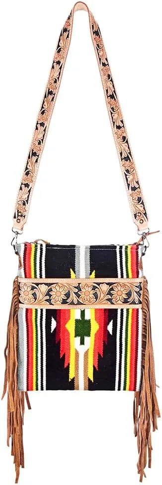 Western Women's Handbag: American Darling Saddle Blanket Leather Crossbody Purse