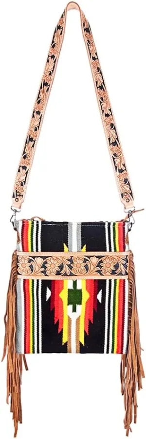 Western Women's Handbag: American Darling Saddle Blanket Leather Crossbody Purse