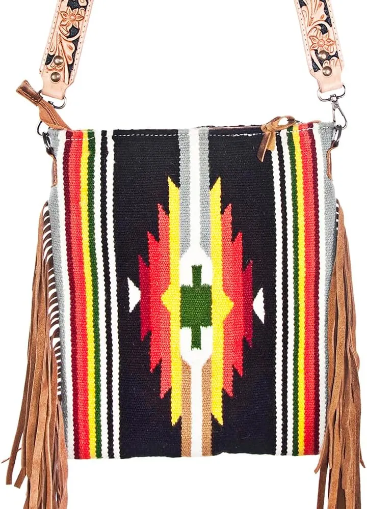 Western Women's Handbag: American Darling Saddle Blanket Leather Crossbody Purse
