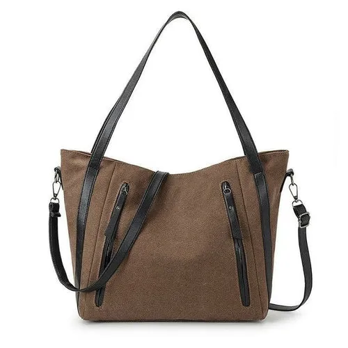Women crossbody bag Canvas Leather