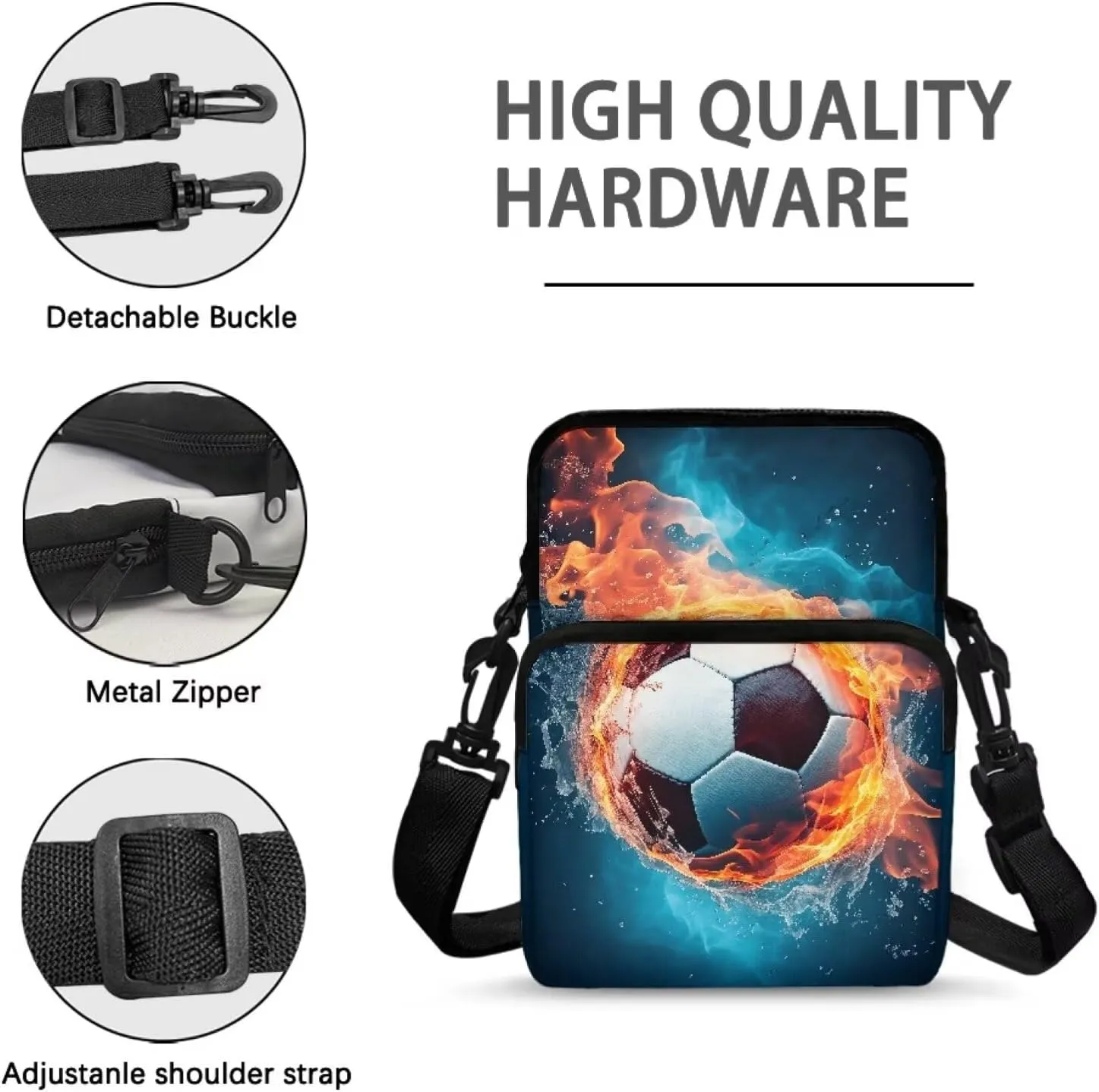 Women's 2 Layer Crossbody Bag Travel Shoulder Bag Waist Pouch Phone Purse Bags